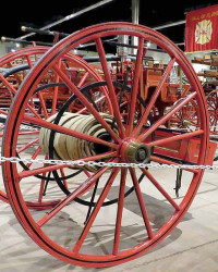 1866 hunneman hose cart wheel