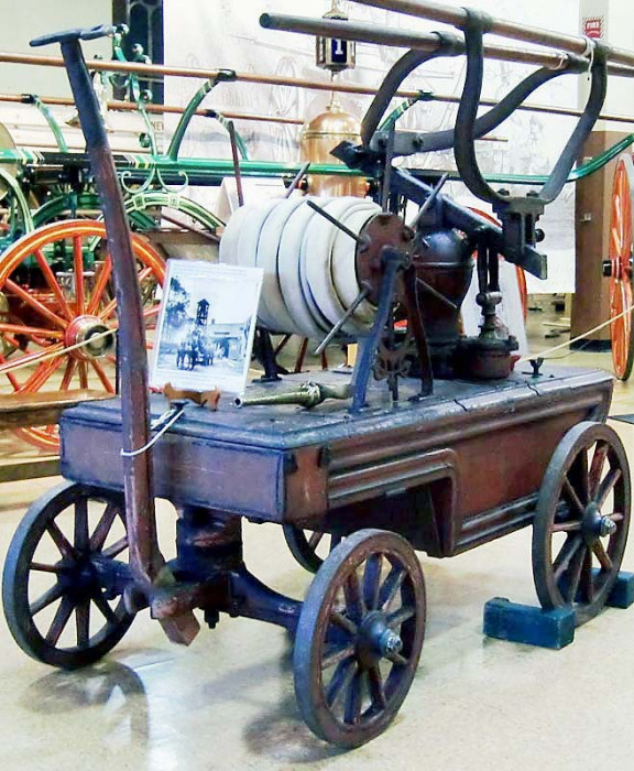 c.1880 gleason   bailey hand drawn pumper