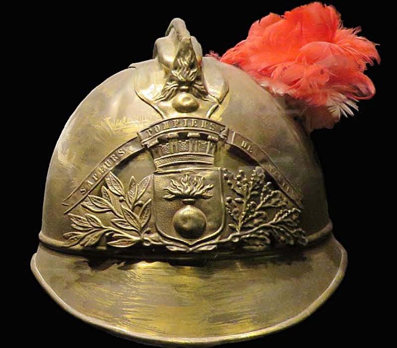 brass firemen s helmet