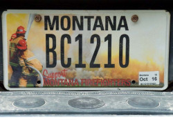 montana firefighters license plate